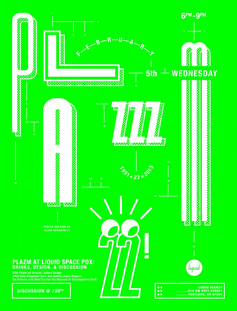 Plazm @ Liquid Space poster by Bijan Berahimi