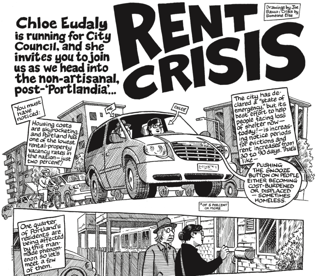 Rent Crisis 'zine - Joey Socco & Chloe Eudaly